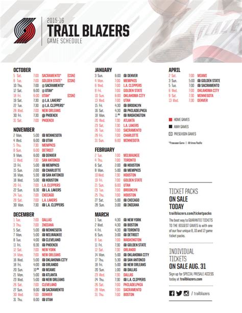 trail blazers schedule|2024.